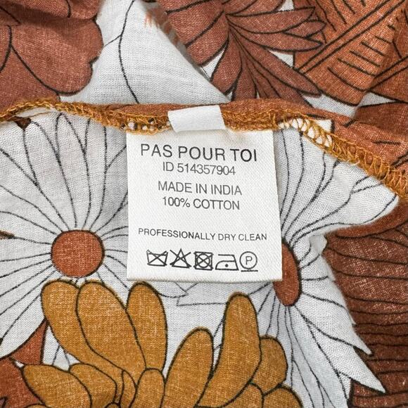 Dodo Bar Or Vyan Kaftan Maxi Dress in Loren Camel Retro Floral Size L - Picture 12 of 13